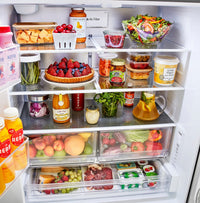 LG 36" 27 Cu. Ft. Counter-Depth French Door Refrigerator - PrintProof™ Black Stainless Steel - LRFLC2706D | Réfrigérateur LG de 36 po et de 27 pi3 de profondeur comptoir à portes françaises - acier inoxydable noir PrintProofMC - LRFLC2706D