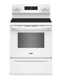 Whirlpool 5.3 Cu. Ft. Electric Range with Air Cooking – White - YWFES5730SW | Cuisinière électrique Whirlpool de 5,3 pi3 avec cuisson à air – blanche - YWFES5730SW