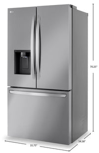 LG 31 Cu. Ft. Smart Standard-Depth MAX ™ French-Door Refrigerator - LRFXS3106S | Réfrigérateur intelligent LG de 31 pi³ à portes françaises de profondeur standard MAXMC - LRFXS3106S | LRFXS31S