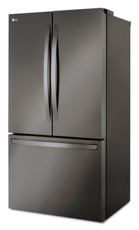 LG 36" 27 Cu. Ft. Counter-Depth French Door Refrigerator - PrintProof™ Black Stainless Steel - LRFLC2706D | Réfrigérateur LG de 36 po et de 27 pi3 de profondeur comptoir à portes françaises - acier inoxydable noir PrintProofMC - LRFLC2706D