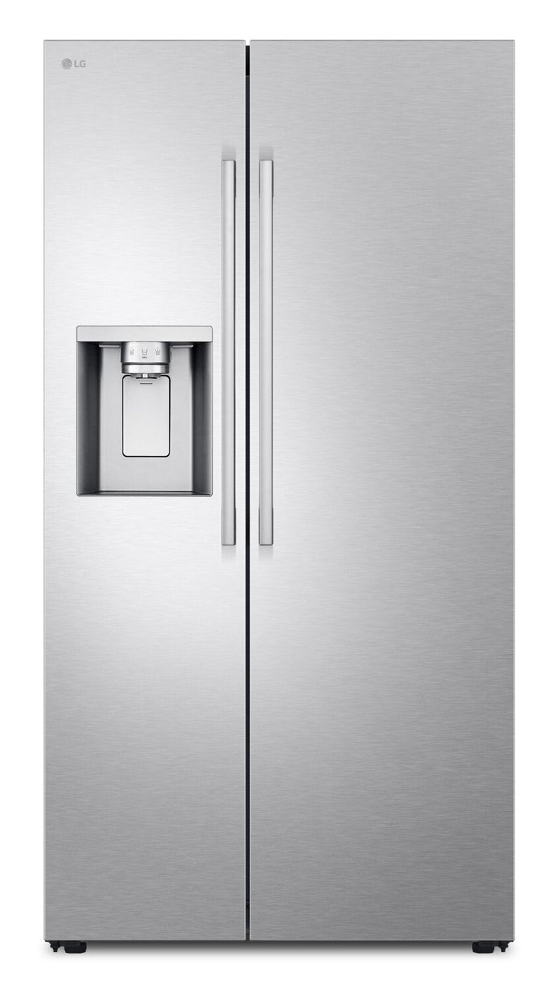 LG 36" 27 Cu. Ft Side by Side Refrigerator - Fingerprint Resistant Stainless Steel - LL27T3530S  | Réfrigérateur LG de 27 pi3 et de 36 po à compartiments juxtaposés - acier inoxydable résistant aux traces de doigts - LL27T3530S