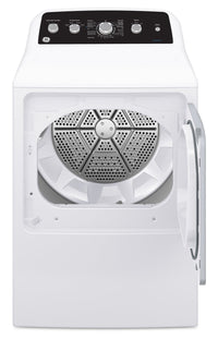GE 4.9 Cu. Ft. Top Load Washer and 7.2 Cu. Ft. Electric Dryer with SaniFresh | Laveuse à chargement par le haut de 4,9 pi3 et sécheuse électrique de 7,2 pi3 de GE avec cycle SaniFresh