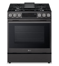 LG 6.3 Cu Ft. Smart Gas Slide-In Range with Air Fry – Black Stainless Steel - LSGL6335Z | Cuisinière intelligente à gaz encastrée LG de 6,3 pi3 avec friture à air – acier inoxydable noir - LSGL6335Z