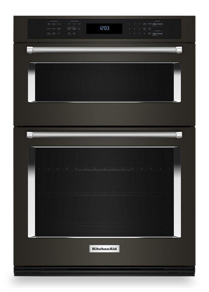 KitchenAid 27" 5.7 Cu. Ft. Combination Microwave Wall Oven with Air Fry - KOEC527PBS | Four mural combiné avec four à micro-ondes KitchenAid de 27 po de 5,7 pi3 et friture à air - KOEC527PBS | KOEC52BS