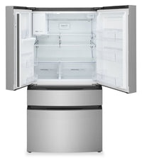 Frigidaire 36” 26 Cu. Ft. 4-Door French Door Refrigerator - Fingerprint Stainless Steel - FRMS2733AV  | Réfrigérateur Frigidaire de 26 pi3 et de 36 po à 4 portes françaises - acier inoxydable résistant aux traces de doigts - FRMS2733AV