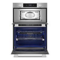 Kitchenaid 27" Smart Electric Combo Wall Oven with Assisted Cooking Modes - PrintShield™ - KOEC727SPS | Four mural combiné intelligent électrique KitchenAid et de 27 po avec modes de cuisson assistée - PrintShieldMC - KOEC727SPS