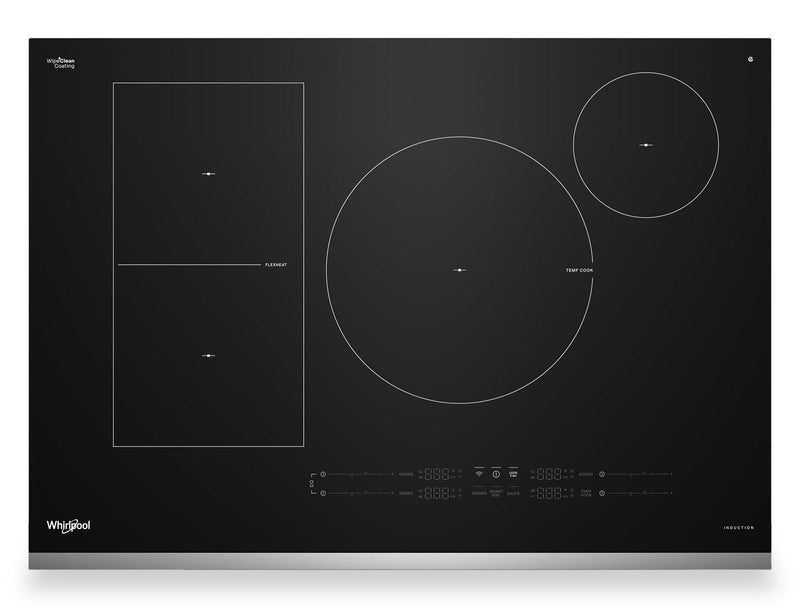 Whirlpool 30" 4-Element Induction Cooktop - Stainless Steel - WCIT7530SS | Surface de cuisson à induction Whirlpool de 30 po à 4 éléments - acier inoxydable - WCIT7530SS