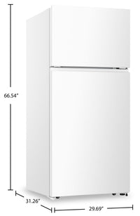 Hisense 18 Cu. Ft. Top-Freezer Refrigerator - RT18A2FWD | Réfrigérateur Hisense de 18 pi3 à congélateur supérieur - RT18A2FWD | RT18A2FW