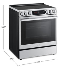 LG 6.3 Cu. Ft. Smart Induction Slide-In Range with Air Fry - LSIL6336XE | Cuisinière induction encastrée intelligente LG de 6,3 pi3 avec friture à air - LSIL6336XE
