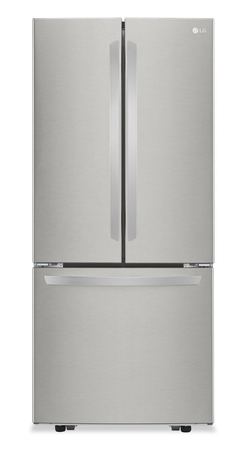 LG 30" 21.8 Cu. Ft. French Door Standard-Depth Refrigerator - Stainless Steel - LFCS22520S  | Réfrigérateur LG de 21,8 pi3 et de 30 po de profondeur standard à portes françaises - acier inoxydable - LFCS22520S