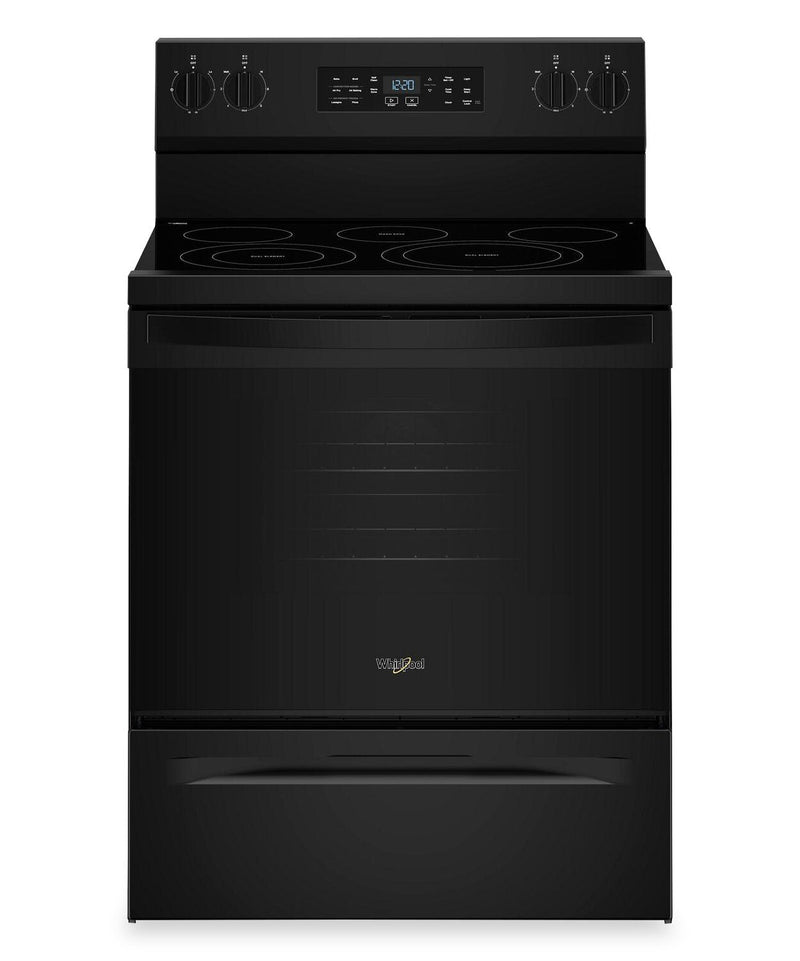 Whirlpool 5.3 Cu. Ft. Electric Range with Air Cooking – Black - YWFES5730SB | Cuisinière électrique Whirlpool de 5,3 pi3 avec cuisson à air – noire - YWFES5730SB