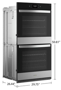 Whirlpool 8.6 Cu. Ft. Smart Double Wall Oven with Air Fry - WOED7027PZ | Four mural double intelligent Whirlpool de 8,6 pi³ avec friture à air - WOED7027PZ | WOED702Z