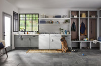 Maytag 5.5 Cu Ft. Top Load Washer with Pet Pro and 7.0 Cu. Ft. Pet Pro Electric Dryer – White | Laveuse à chargement par le haut 5,5 pi³ avec Animal Pet Pro et sécheuse électrique Animal Pet Pro 7,0 pi³ de Maytag - blanches