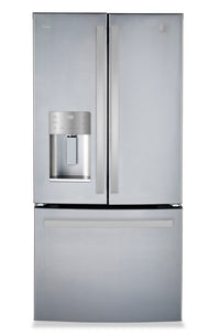 GE Profile 33" 24.8 Cu. Ft. French-Door Refrigerator - Fingerprint Resistant Stainless Steel - PFE24HYRCFS | Réfrigérateur GE de 24,8 pi3 et de 33 po à portes françaises - acier inoxydable résistant aux traces de doigts - PFE24HYRCFS