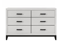 Kate Dresser - White - Contemporary style Dresser in White Asian Hardwood, Medium Density Fibreboard (MDF), Plywood