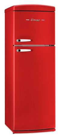 Unique Classic Retro 24" 11 Cu Ft. Top Freezer Refrigerator – Candy Red - UNQ-310L R TM | Réfrigérateur Classic Rétro d’Unique de 24 po et de 11 pi3 à congélateur supérieur - rouge bonbon - UNQ-310L R TM