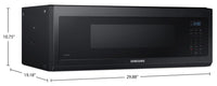 Samsung 1.1 Cu. Ft. Over-the-Range Microwave with 400 CFM - Matte Black Stainless Steel - ME11F7510MT/AC | Four à micro-ondes à hotte intégrée Samsung de 1,1 pi³ avec 400 pi³/min - acier inoxydable noir mat - ME11F7510MT/AC