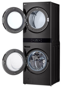 LG WashTower™ with 5 Cu. Ft. Washer and 7.4 Cu. Ft. Electric Dryer - WKEX300HBA  | Tour de lavage WashTowerMC de LG avec laveuse 5 pi³ et sécheuse électrique 7,4 pi³ - WKEX300HBA | WKEX300H