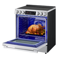 LG 6.3 Cu. Ft. Smart Electric Range with Air Fry – Fingerprint Resistant Stainless Steel - LSEL6335XE  | Cuisinière intelligente électrique LG de 6,3 pi³ avec friture à air - acier inoxydable résistant aux traces de doigts - LSEL6335XE