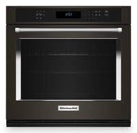 KitchenAid 30" 5 Cu. Ft. Electric Single Wall Oven with Air Fry - Black Stainless Steel PrintShield™… | Four mural simple électrique KitchenAid de 5 pi³ et de 30 po avec friture à air - acier inoxydable n…