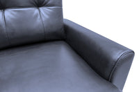 Carter 2-Piece Right-Facing Leather-Look Fabric Sleeper Sectional with Storage Chaise - Black | Sofa-lit sectionnel de droite Carter 2 pièces en tissu d’apparence cuir avec fauteuil long de rangement - noir