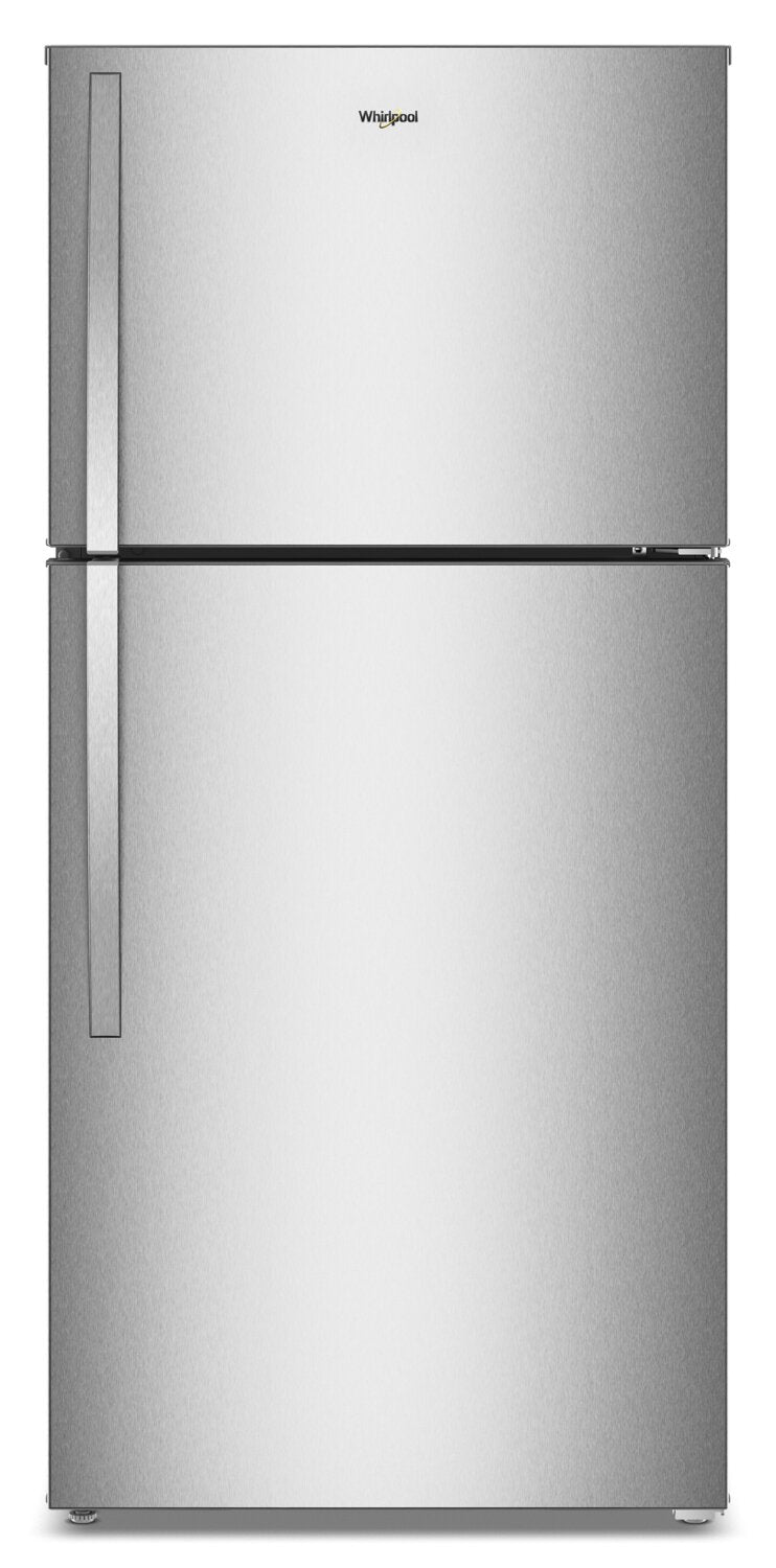 Whirlpool 29.5" 19 Cu. Ft. Top Freezer Refrigerator with Total Coverage Cooling - WRTX7419SZ | Réfrigérateur Whirlpool de 19 pi³ et de 29,5 po à congélateur supérieur avec refroidissement à couverture totale - WRTX7419SZ