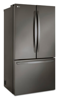 LG 36" 27 Cu. Ft. Counter-Depth French Door Refrigerator - PrintProof™ Black Stainless Steel - LRFLC2706D | Réfrigérateur LG de 36 po et de 27 pi3 de profondeur comptoir à portes françaises - acier inoxydable noir PrintProofMC - LRFLC2706D