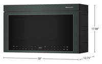 KitchenAid Multifunction Smart Flush Mount Over-the-Range Microwave Oven - Juniper - YKMMF730PJP | Four à micro-ondes à hotte intégrée intelligent multifonctionnel KitchenAid à installation affleurée - Genévrier  - YKMMF730PJP