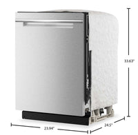 Whirlpool 24" Top Control Dishwasher - Fingerprint Resistant Stainless Steel - WDPS8024SZ | Lave-vaisselle Whirlpool de 24 po avec commandes sur le dessus - acier inoxydable résistant aux traces de doigts - WDPS8024SZ