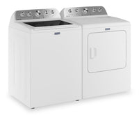 Maytag 5.4 Cu Ft. Top Load Washer with Pet Pro and 7.0 Cu Ft. Gas Dryer – White  | Laveuse à chargement par le haut 5,4 pi³ avec Animal Pet Pro et sécheuse à gaz 7,0 pi³ de Maytag - blanches