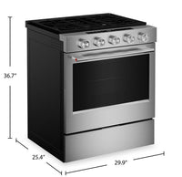 KitchenAid 30" 5.0 Cu. Ft. Smart Slide-in Gas Range with Convection Modes - Stainless Steel - KSGS330SPS | Cuisinière intelligente à gaz encastrée KitchenAid de 5,0 pi3 et de 30 po avec modes par convection - acier inoxydable - KSGS330SPS