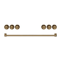 Thor Kitchen Handle and Knob Set for 36” Range in Brushed Bronze - CKA-RG36-BRZ | Ensemble de poignées et de boutons Thor Kitchen bronze brossé pour cuisinière de 36 po - CKA-RG36-BRZ | RG36KBRZ