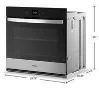 Whirlpool 5 Cu. Ft. Smart Single Wall Oven - WOES5030LZ  
