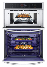 LG 6.4 Cu. Ft. Smart Combination Wall Oven with Convection and Air Fry - WCEP6423F  | Four mural combiné intelligent LG de 6,4 pi³ à convection et friture à air AirFry - WCEP6423F  | WCEP6423