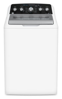 GE 4.9 Cu. Ft. Top Load Washer and 7.2 Cu. Ft. Gas Dryer with SaniFresh | Laveuse à chargement par le haut 4,9 pi3 et sécheuse à gaz 7,2 pi3 de GE avec cycle SaniFresh