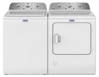Maytag 4.8 Cu. Ft. Top Load Washer and 7.0 Cu. Ft Electric Dryer – White - MATL4205 | Laveuse à chargement par le haut de 4,8 pi3 et sécheuse électrique de 7,0 pi3 de Maytag - blanches - MATL4205