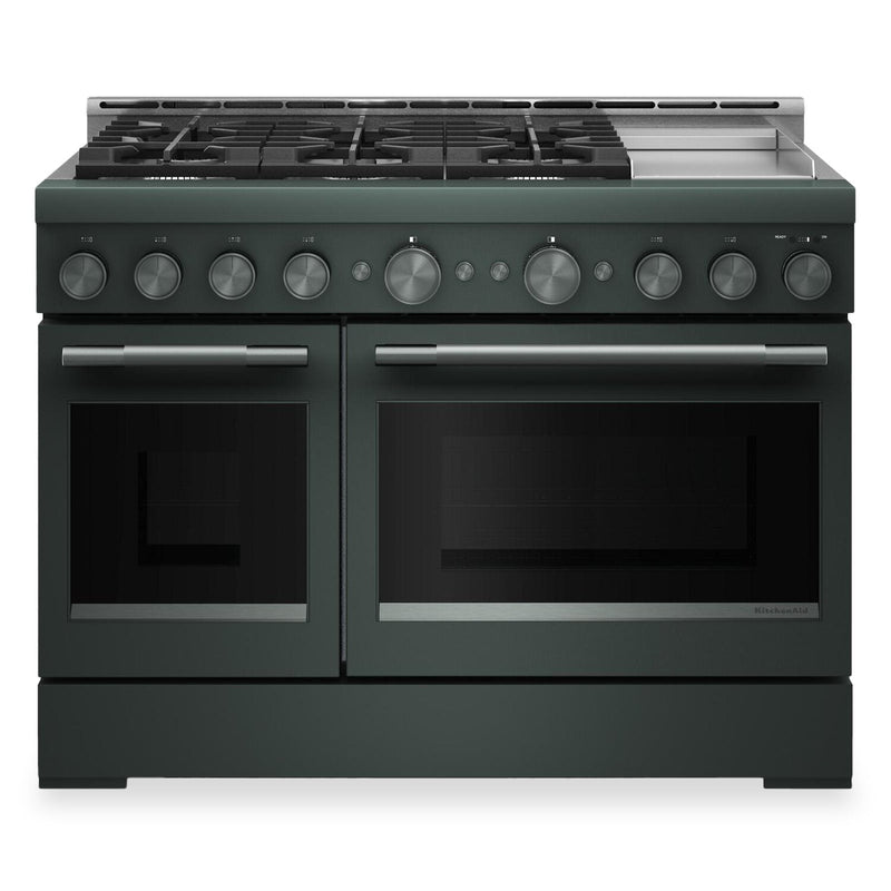 KitchenAid 6.3 Cu. Ft. 6 Burner Commercial-Style Gas Range – Juniper - KFGD948SJP | Cuisinière à gaz KitchenAid de 6,3 pi³ de style commercial à 6 brûleurs - genièvre - KFGD948SJP