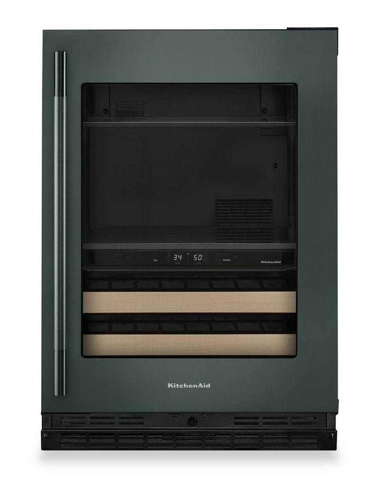KitchenAid 24" Beverage Centre with Wood-Front Racks – Juniper - KUBR524SJP | Refroidisseur à boissons KitchenAid de 24 po avec grilles à devant en bois - genièvre - KUBR524SJP