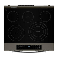 Whirlpool 5.3 Cu. Ft. Electric Range with Air Fry and WipeClean™ Coating - Black Stainless Steel - YWSES7530RV | Cuisinière électrique Whirlpool de 5,3 pi3 avec friture à air et revêtement WipeCleanMC - acier inoxydable noir - YWSES7530RV | YWSES75V