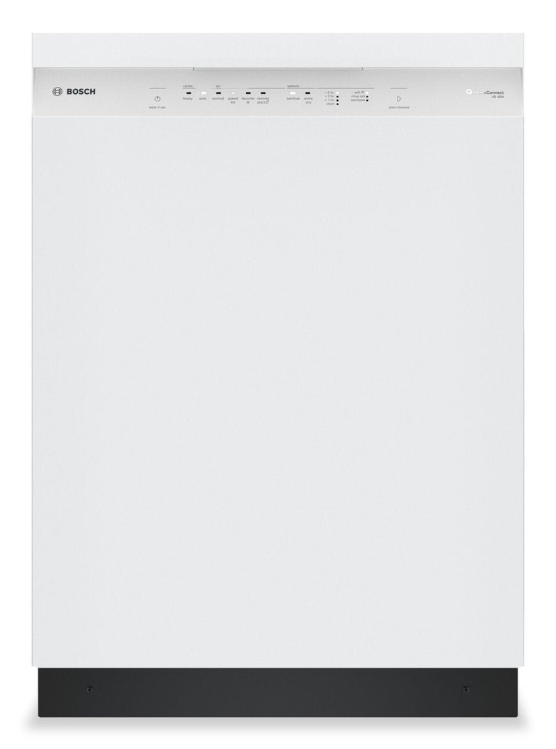 Bosch 100 Series 24" 48 dBA Smart Dishwasher with PrecisionWash® - White - SHE41CM2N | Lave-vaisselle intelligent Bosch de série 100 de 24 po de 48 dBA avec PrecisionWashMD - blanc - SHE41CM2N | SHE41M2N