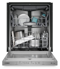 Bosch 800 Series 24'' Smart Dishwasher with Third Rack – Anti-Fingerprint Stainless Steel- SHP78DM5N | Lave-vaisselle intelligent Bosch de série 800 de 24 po avec 3e panier - acier inoxydable résistant aux traces de doigts - SHP78DM5N | SHP78DMN