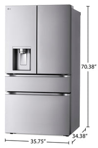 LG 29 Cu. Ft. Smart 4-Door French-Door Refrigerator with Full-Convert Drawer™ - LF29S8330S | Réfrigérateur intelligent LG de 29 pi³ à 4 portes françaises avec tiroir Full-ConvertMC - LF29S8330S | LF29S83S