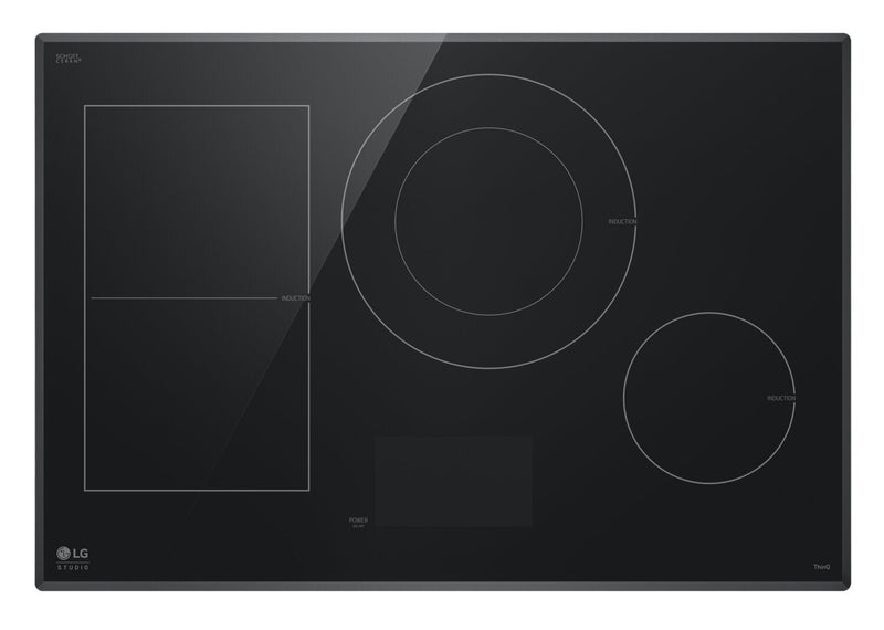 LG Studio 30" Smart Induction Cooktop with UltraHeat™ - Black - CBIS3018BE  | Surface de cuisson intelligente à induction LG Studio de 30 po avec UltraHeatMC - noire - CBIS3018BE