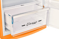 Unique Classic Retro 24" 11 Cu Ft. Top Freezer Refrigerator – Creamsicle Orange - UNQ-310L O TM | Réfrigérateur Classic Rétro d’Unique de 24 po et de 11 pi3 à congélateur supérieur - orange creamsicle - UNQ-310L O TM