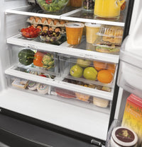 GE 33" 24.7 Cu. Ft. French-Door Refrigerator – Fingerprint Stainless Steel - GNE25JYKFS | Réfrigérateur GE de 24,7 pi3 et de 33 po à portes françaises - acier inoxydable résistant aux traces de doigts - GNE25JYKFS