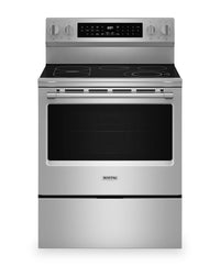 Maytag 5.3 Cu. Ft. Smart Electric Range with Air Fry and Indoor Grill - Stainless Steel - YMFES8030RZ | Cuisinière intelligente électrique Maytag de 5,3 pi³ avec friture à air et gril pour l’intérieur - acier inoxydable - YMFES8030RZ | YMFES8RZ