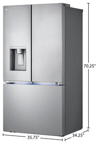 LG 31 Cu. Ft. Smart French-Door Refrigerator with Four Types of Ice - LRYXS3106S  | Réfrigérateur intelligent LG de 31 pi³ à portes françaises avec quatre types de glaçons - LRYXS3106S  | LRYXS31S