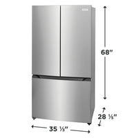 Frigidaire 20 Cu. Ft. Counter-Depth French Door Refrigerator – Stainless Steel - FRFG2011AV | Réfrigérateur Frigidaire de 20 pi3 de profondeur comptoir à portes françaises - acier inoxydable - FRFG2011AV