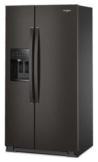 Whirlpool 36" 21 Cu. Ft. Side-by-Side Refrigerator - Black Stainless - WRSC5536RV | Réfrigérateur Whirlpool de 21 pi³ et de 36 po à compartiments juxtaposés - acier inoxydable noir - WRSC5536RV