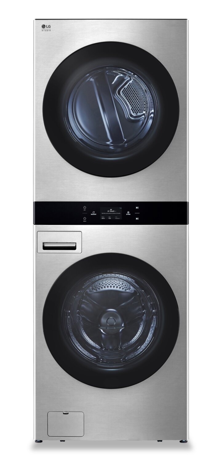 LG STUDIO WashTower™ with 5 Cu. Ft. Washer and 7.4 Cu. Ft. Electric Dryer - SWWE50N3 | Tour de lavage WashTowerMC LG STUDIO avec laveuse 5 pi³ et sécheuse électrique 7,4 pi³ - SWWE50N3 | SWWE50N3